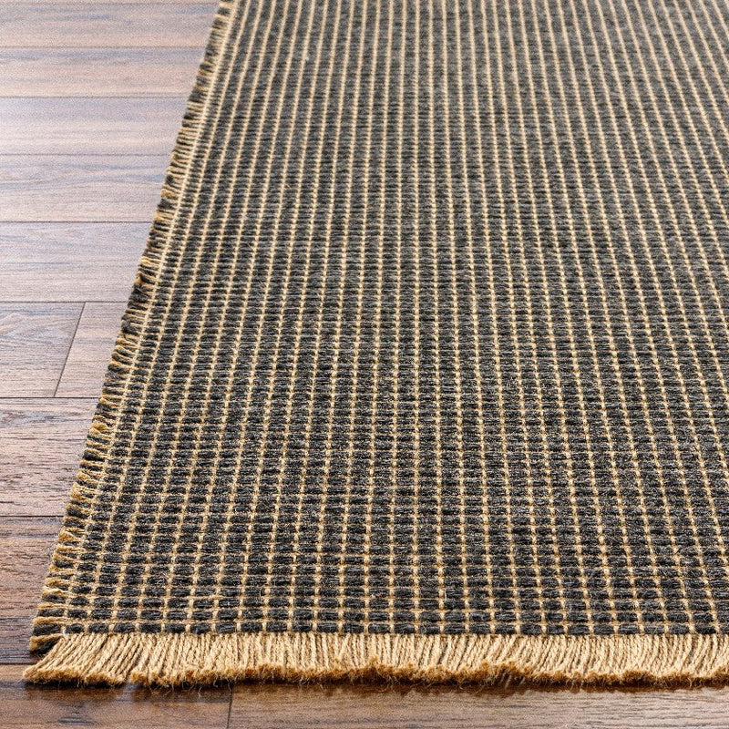 Kimi Solid and Border Charcoal Area Rug - Becki Owens x Livabliss