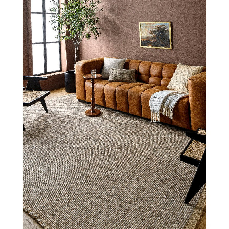 Kimi Solid and Border Taupe Area Rug - Becki Owens x Livabliss