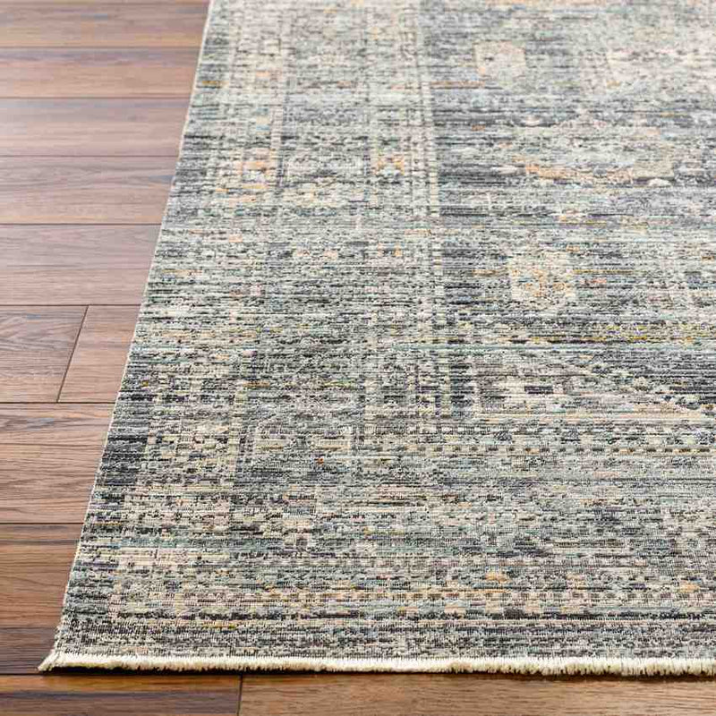 Margaret Traditional Grass Green/Charcoal Washable Area Rug - Becki Owens x Livabliss