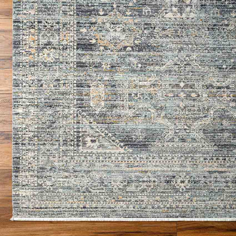 Margaret Traditional Grass Green/Charcoal Washable Area Rug - Becki Owens x Livabliss