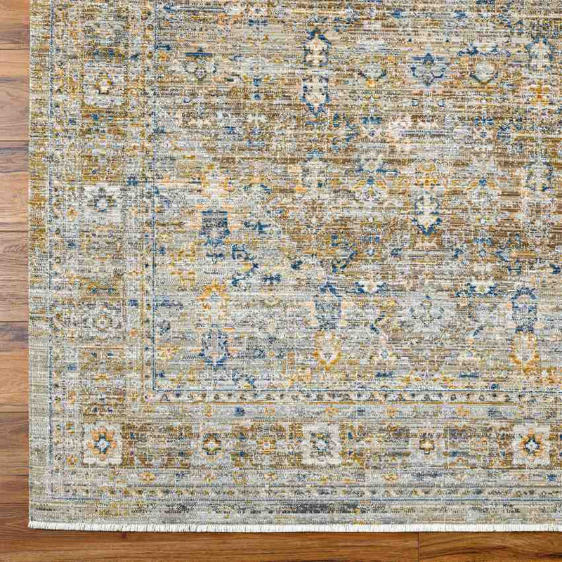 Margaret Traditional Dark Olive/Ivory Washable Area Rug - Becki Owens x Livabliss