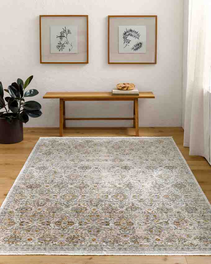 Margaret Traditional Taupe/Charcoal Washable Area Rug - Becki Owens x Livabliss