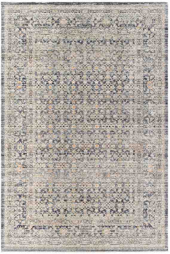 Margaret Traditional Dark Blue Washable Area Rug - Becki Owens x Livabliss