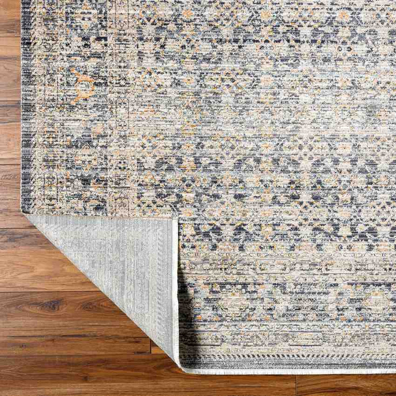 Margaret Traditional Dark Blue Washable Area Rug - Becki Owens x Livabliss