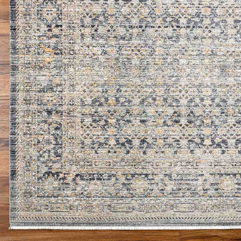 Margaret Traditional Dark Blue Washable Area Rug - Becki Owens x Livabliss