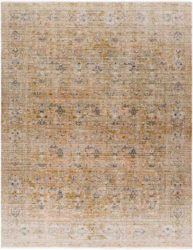 Margaret Traditional Moss Orange Washable Area Rug - Becki Owens x Livabliss