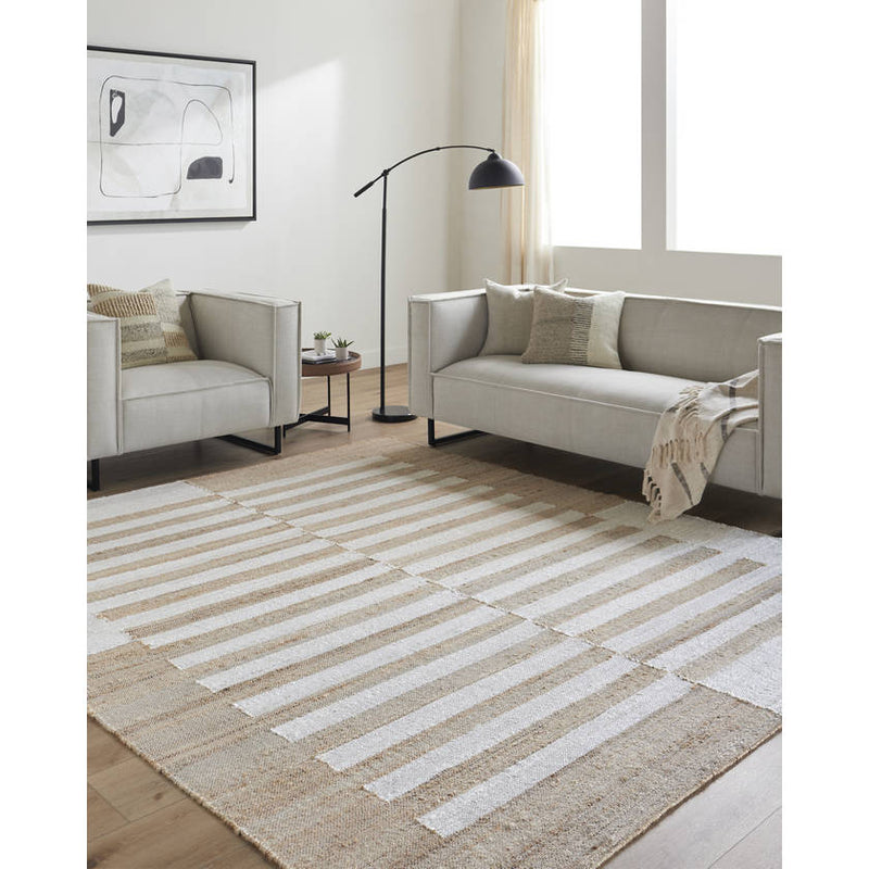 Lev Modern Light Brown/Light Beige Area Rug