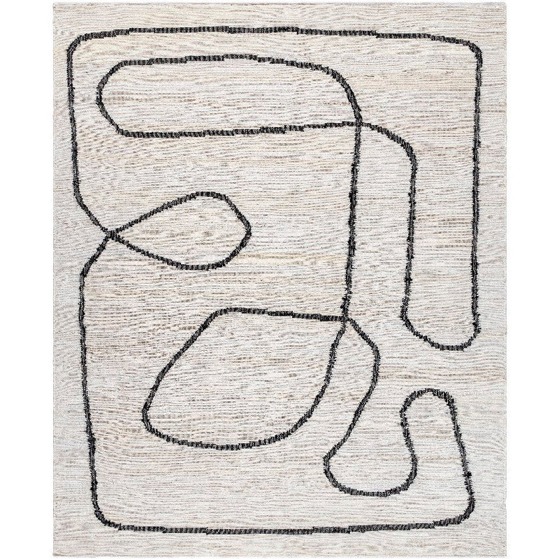 Yamira Modern Black/Light Beige Area Rug