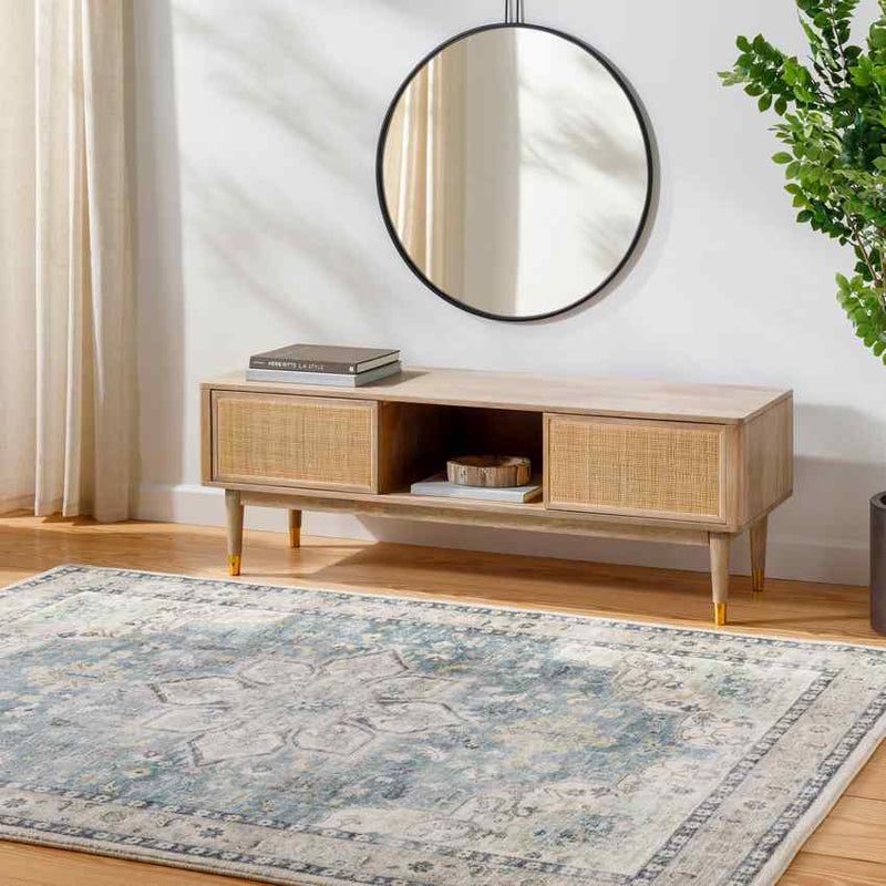 Heiereind Traditional Navy Area Rug