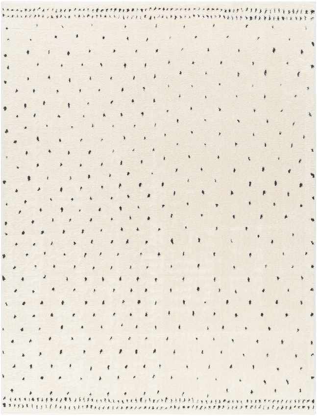 Monisha Modern Ivory/Black Area Rug