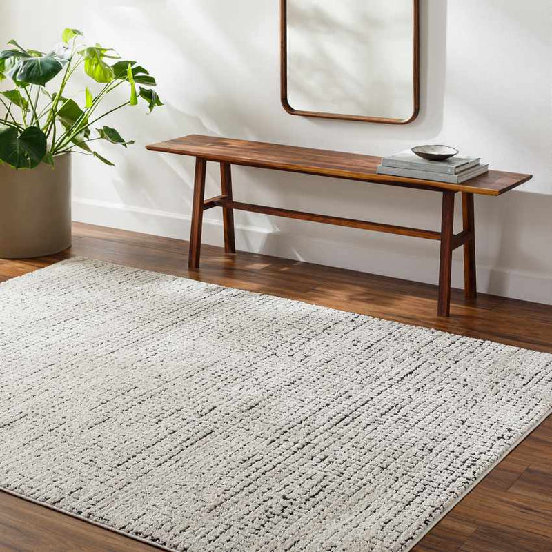 Lajoy Modern Ivory/Black Area Rug