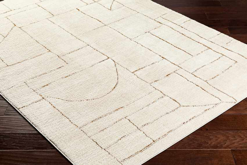 Sheritta Modern Ivory/Brown Area Rug