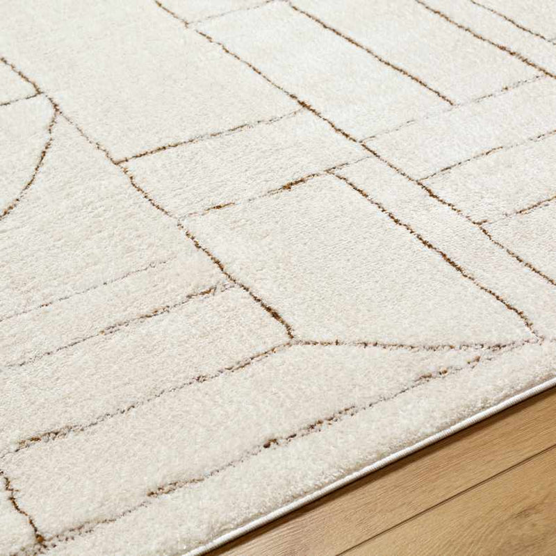 Sheritta Modern Ivory/Brown Area Rug