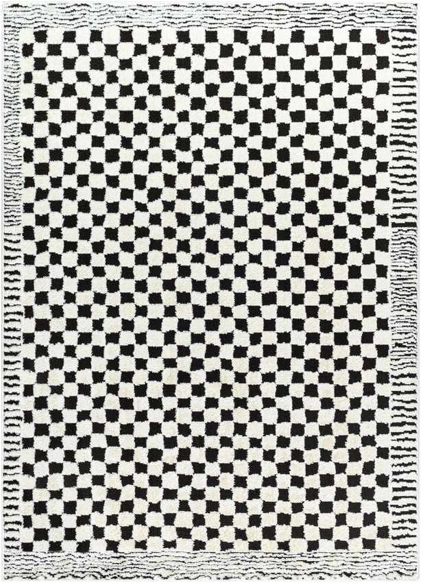 Zechariah Modern Ivory/Black Area Rug