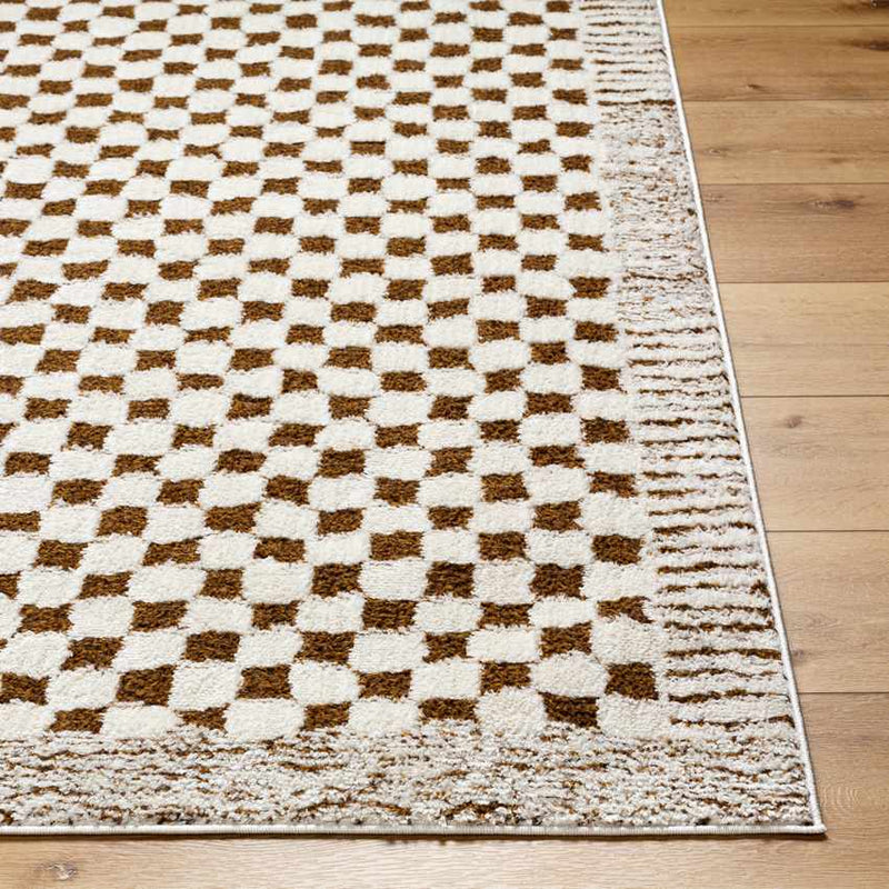 Zechariah Modern Ivory/Brown Area Rug