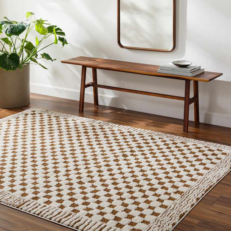 Zechariah Modern Ivory/Brown Area Rug