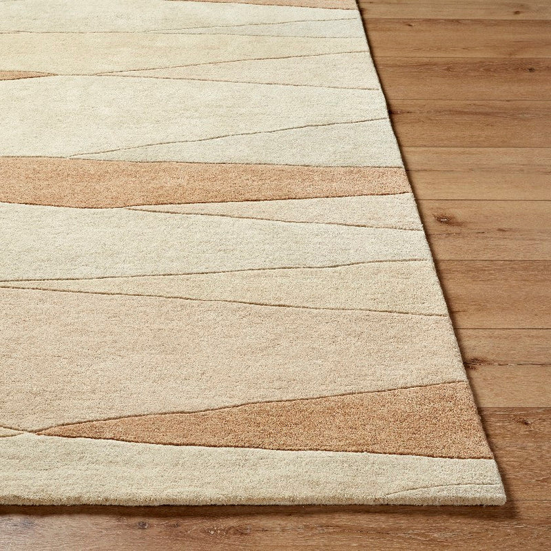 Mulhouse Modern Dark Brown/Light Beige Area Rug