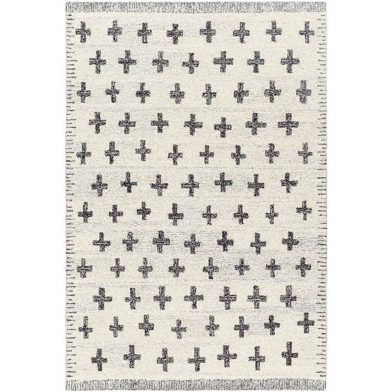 Kashena Modern Ivory/Black Area Rug