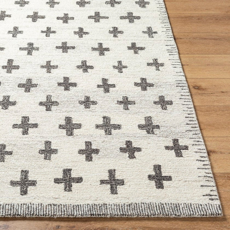 Kashena Modern Ivory/Black Area Rug