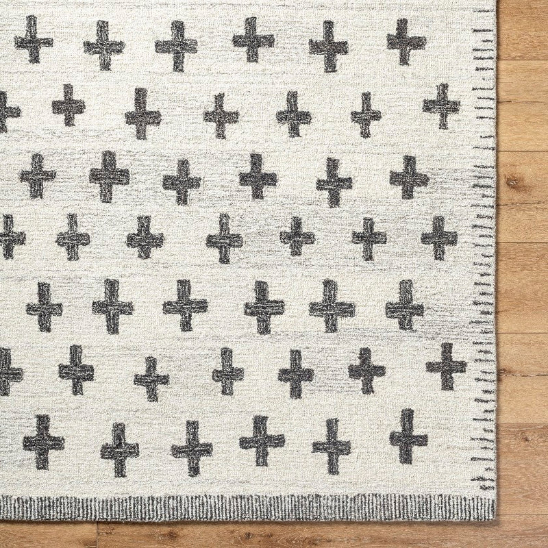 Kashena Modern Ivory/Black Area Rug