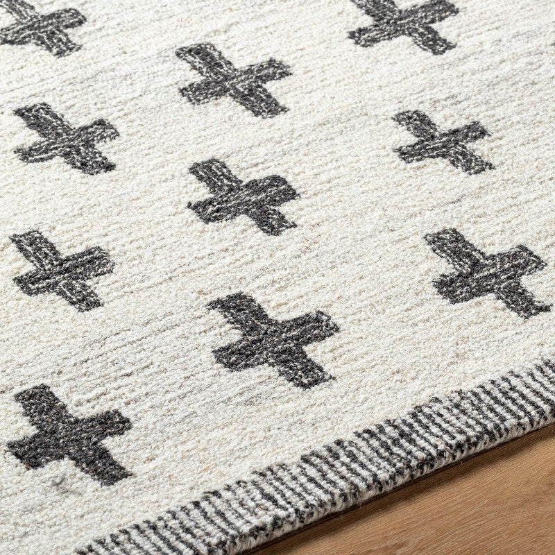 Kashena Modern Ivory/Black Area Rug