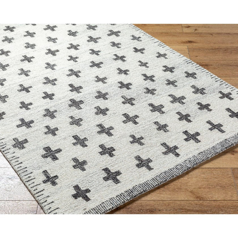 Kashena Modern Ivory/Black Area Rug