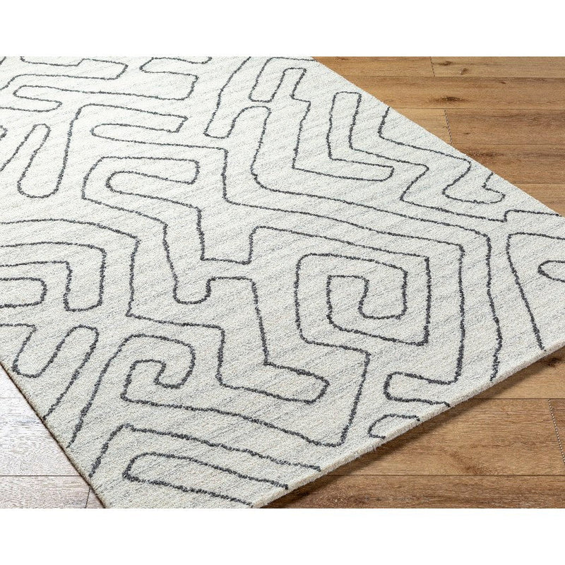 Tim Modern Ivory/Charcoal Area Rug