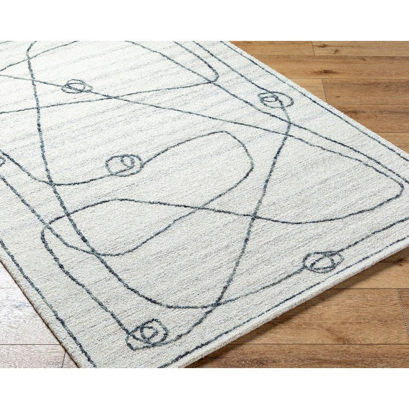 Kiki Modern Ivory/Light Slate Area Rug