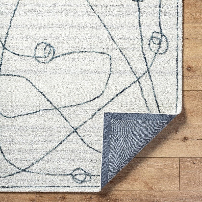 Kiki Modern Ivory/Light Slate Area Rug