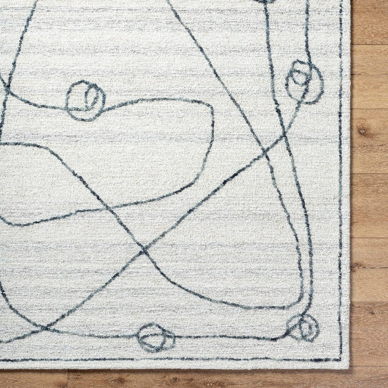 Kiki Modern Ivory/Light Slate Area Rug