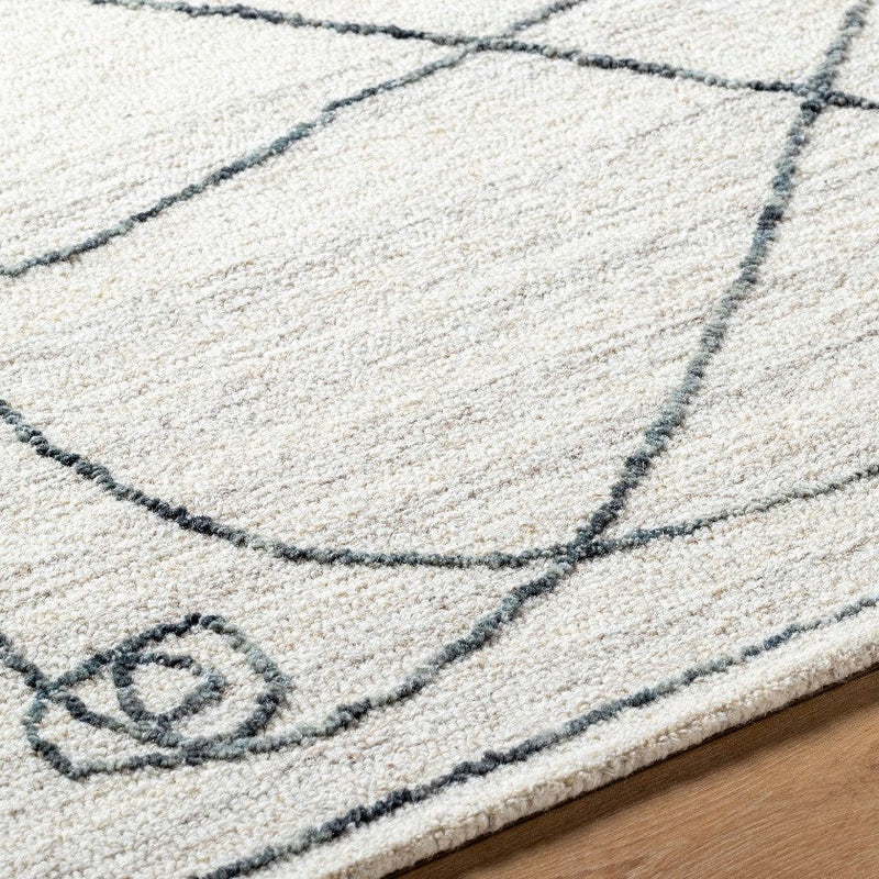 Kiki Modern Ivory/Light Slate Area Rug