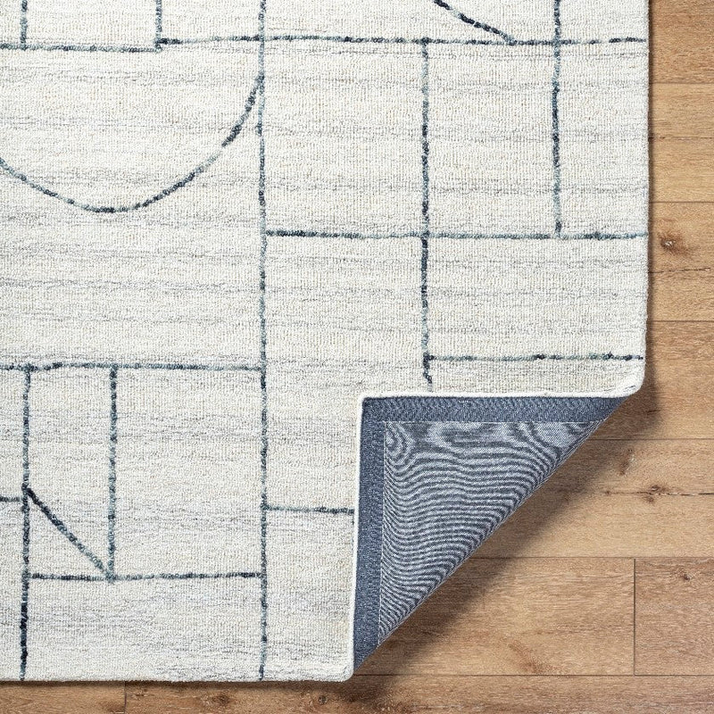 Tyerra Modern Cream/Light Slate Area Rug