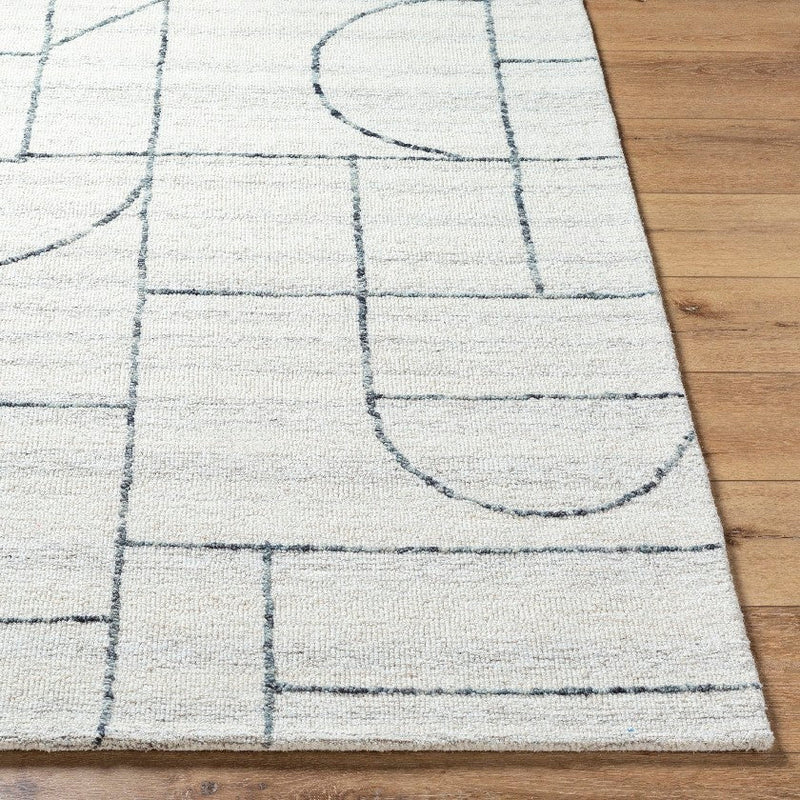 Tyerra Modern Cream/Light Slate Area Rug