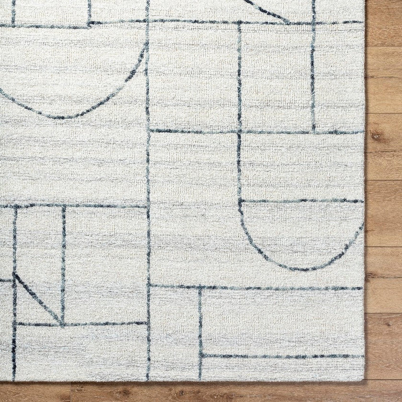 Tyerra Modern Cream/Light Slate Area Rug