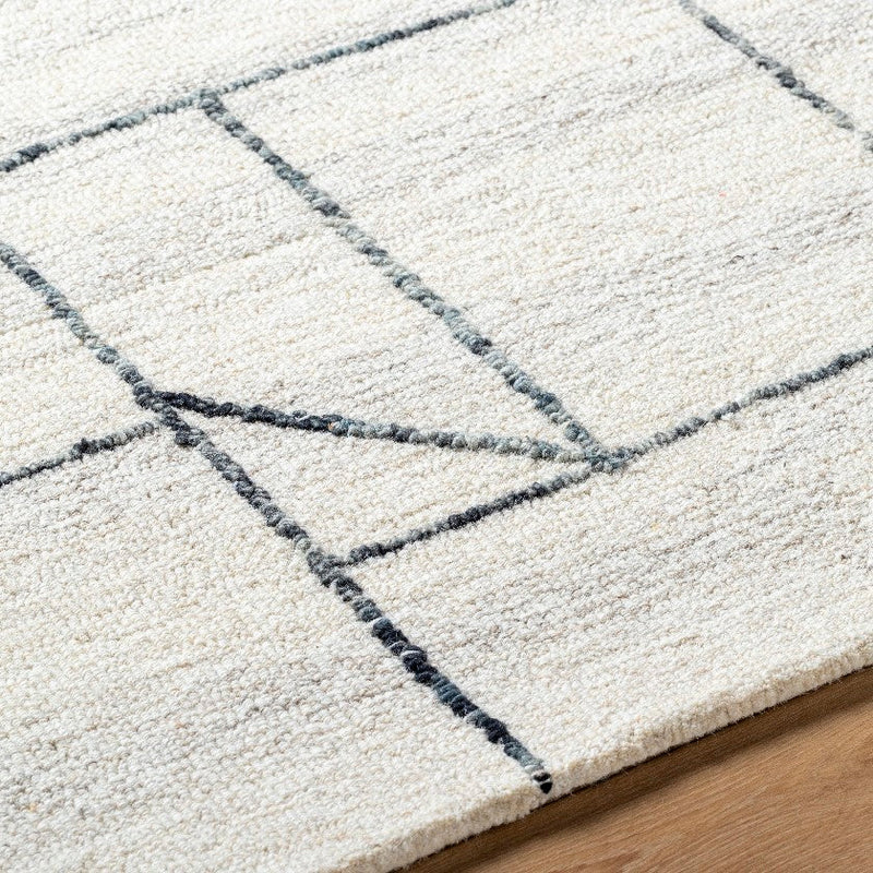 Tyerra Modern Cream/Light Slate Area Rug