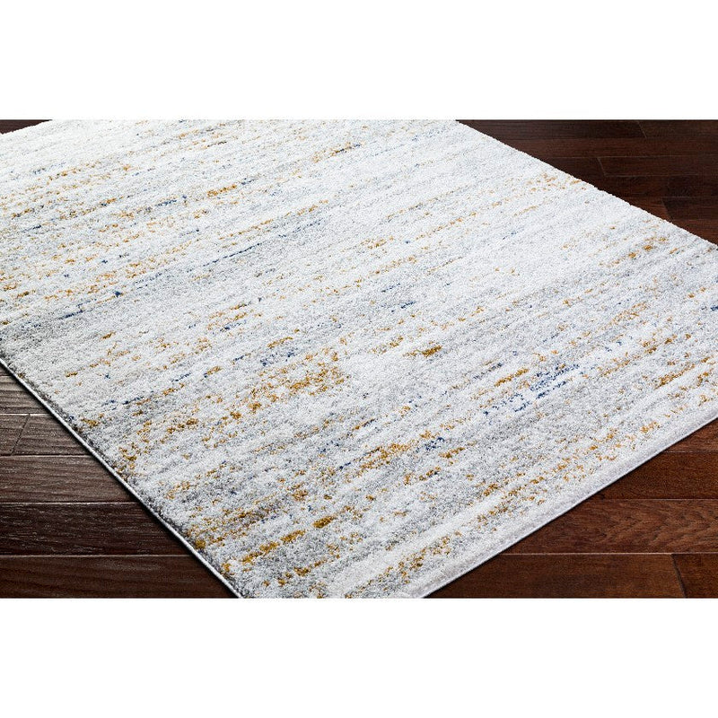 Sulma Solid and Border Light Gray Area Rug