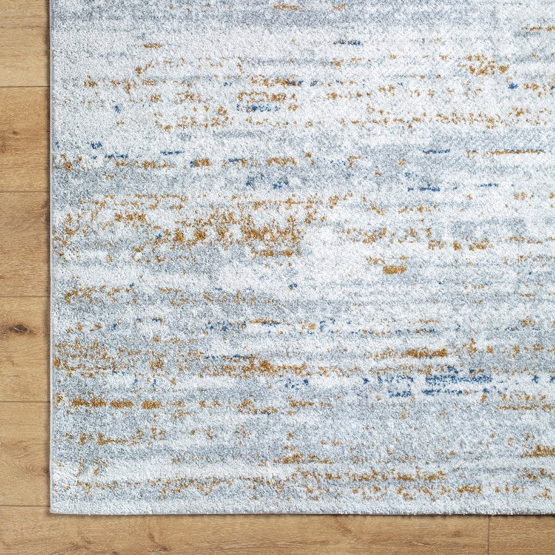 Sulma Solid and Border Light Gray Area Rug