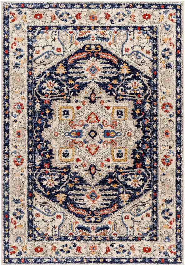 Shemica Traditional Cobalt Area Rug