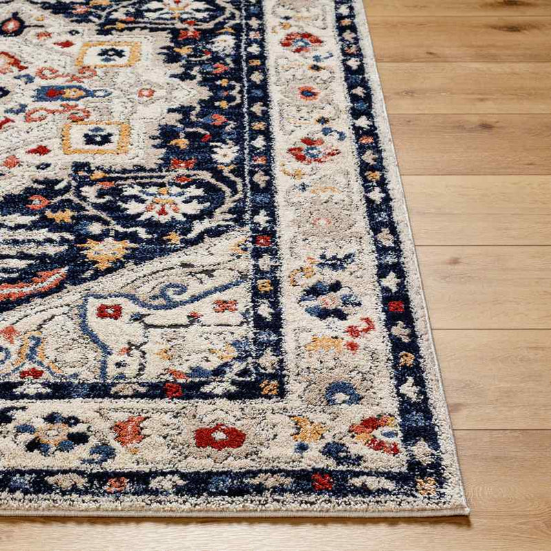 Shemica Traditional Cobalt Area Rug