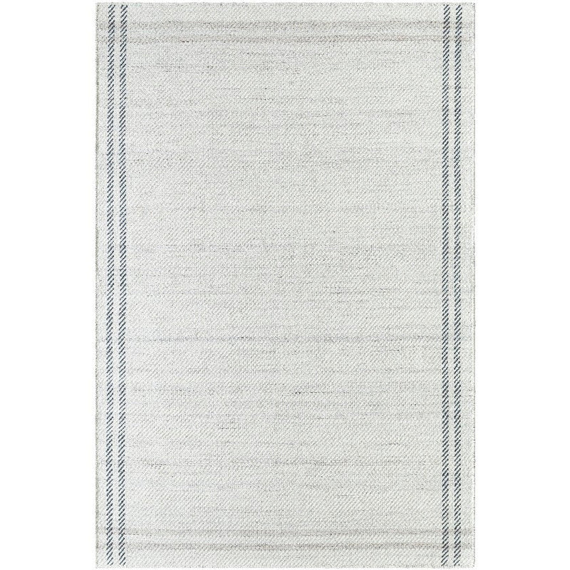 Janmichael Solid and Border Gray/Ivory Area Rug