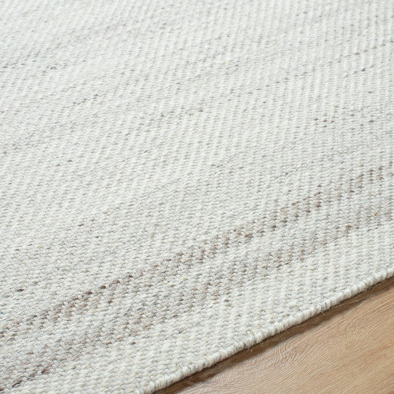 Janmichael Solid and Border Gray/Ivory Area Rug