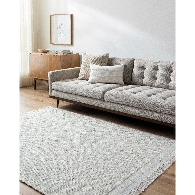 Clinten Solid and Border Light Slate Area Rug