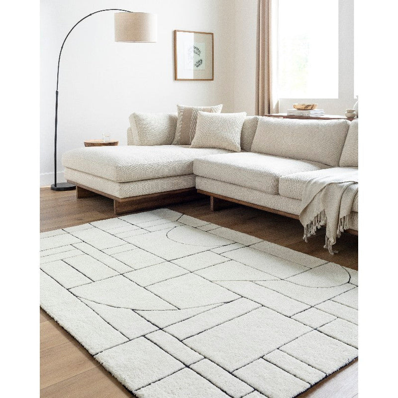 Benard Modern Cream Area Rug