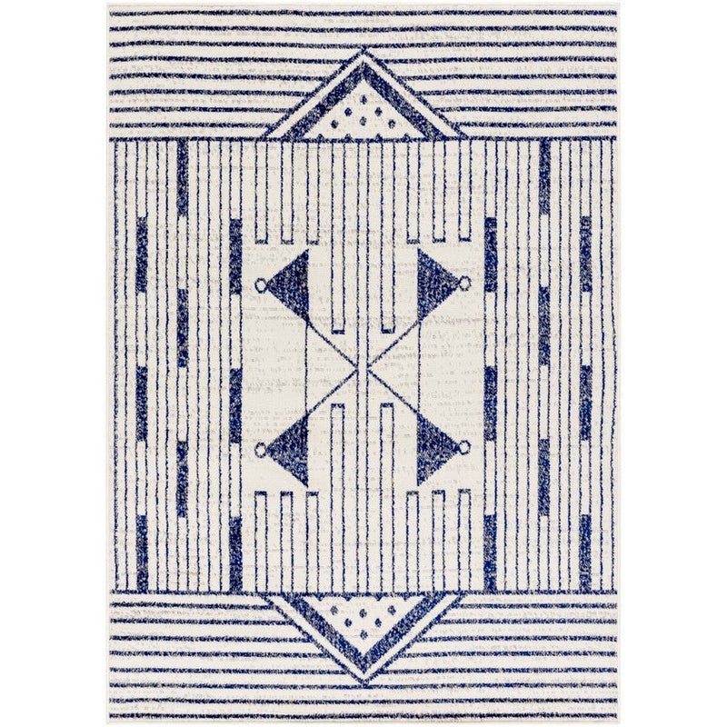 Neerijnen Modern Dark Blue Area Rug