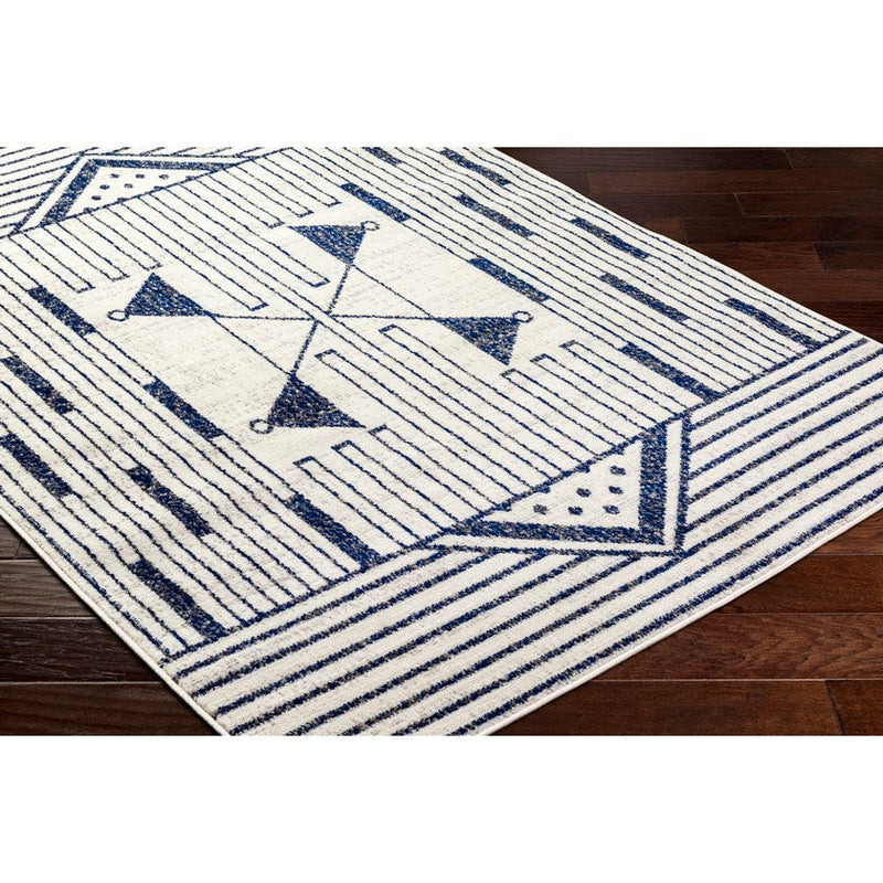 Neerijnen Modern Dark Blue Area Rug