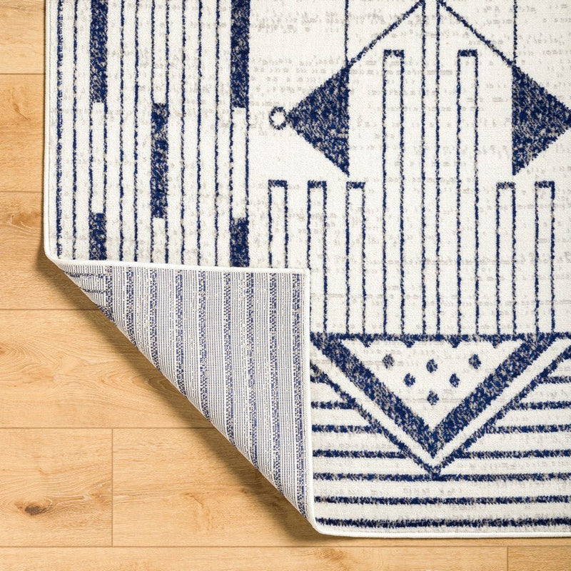 Neerijnen Modern Dark Blue Area Rug