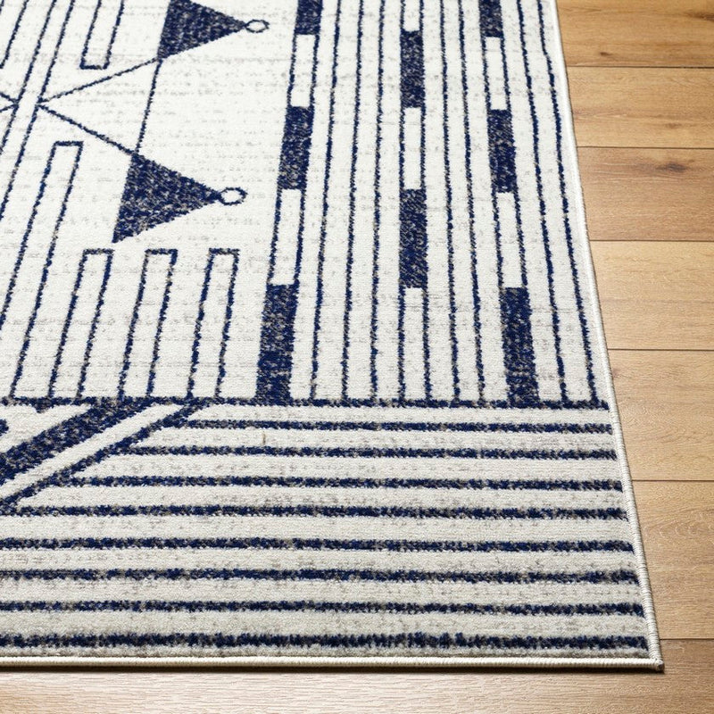 Neerijnen Modern Dark Blue Area Rug