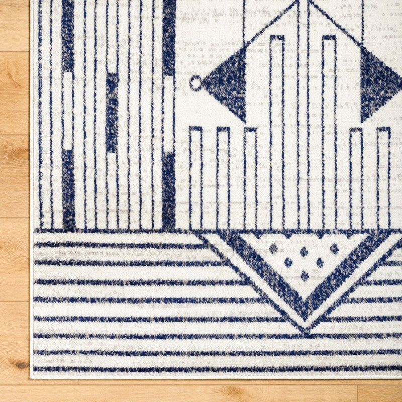 Neerijnen Modern Dark Blue Area Rug