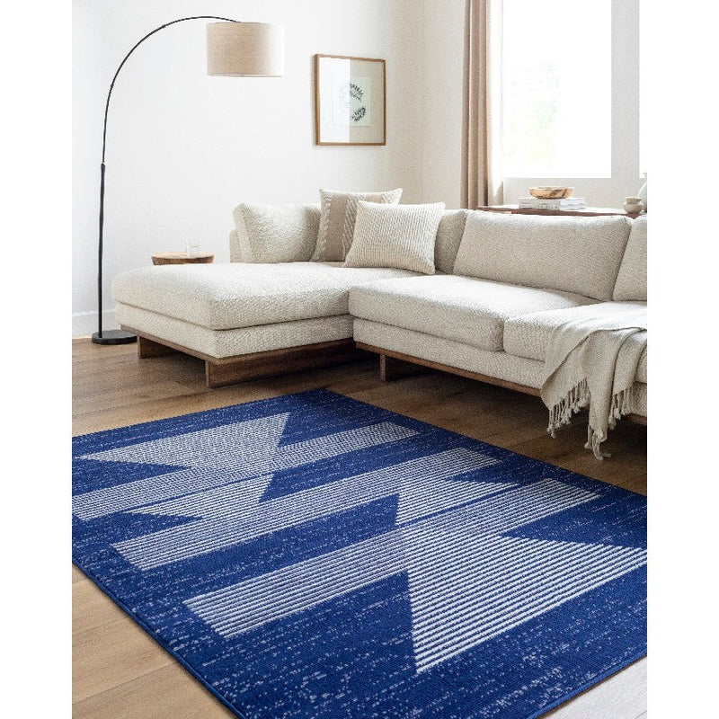 Plasmolen Modern Dark Blue Area Rug