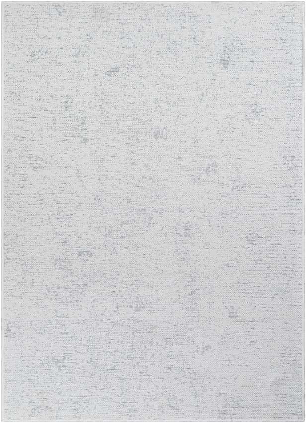 Tobey Solid and Border White Washable Area Rug